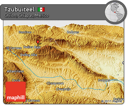 Physical 3D Map of Tzubuiteel