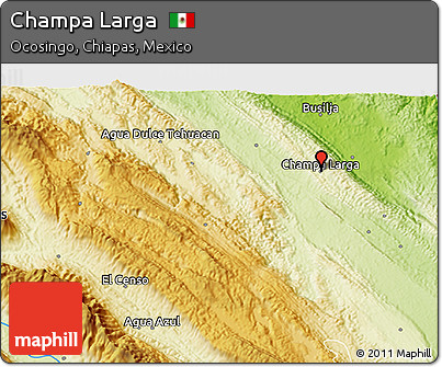 Physical 3D Map of Champa Larga