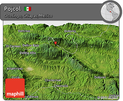 Satellite 3D Map of Pojcol