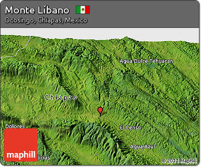 Satellite 3D Map of Monte Líbano