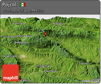 Satellite 3D Map of Pojcol