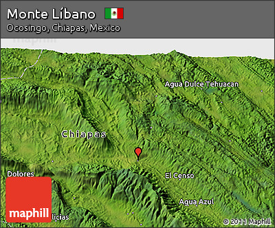 Satellite 3D Map of Monte Líbano