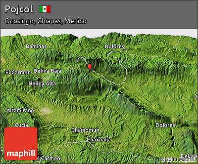 Satellite 3D Map of Pojcol