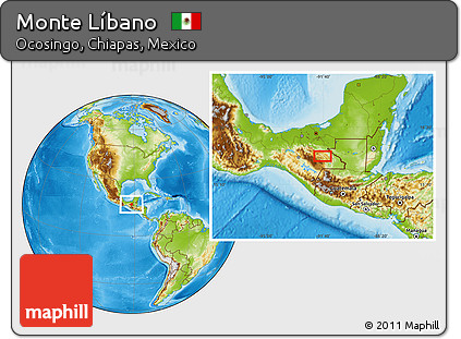 Physical Location Map of Monte Líbano