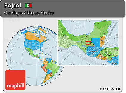 Political Location Map of Pojcol