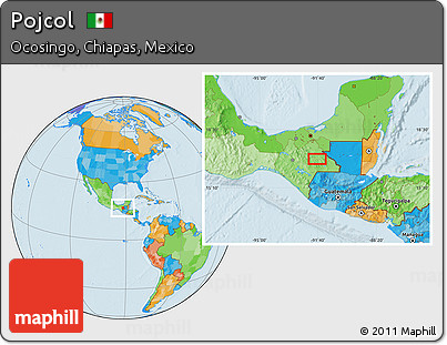 Political Location Map of Pojcol