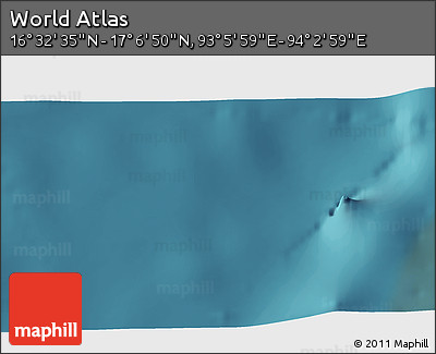 Satellite 3D Map of the Area around 16° 49' 43" N, 93° 34' 29" E
