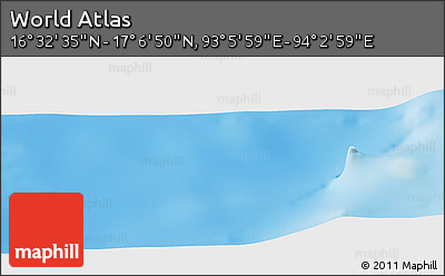Physical Panoramic Map of the Area around 16° 49' 43" N, 93° 34' 29" E