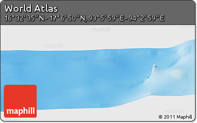 Physical Panoramic Map of the Area around 16° 49' 43" N, 93° 34' 29" E