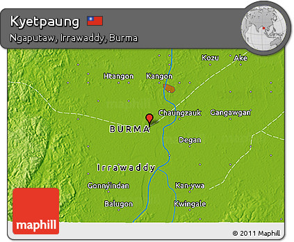 Physical 3D Map of Kyetpaung