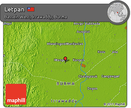 Physical 3D Map of Letpan