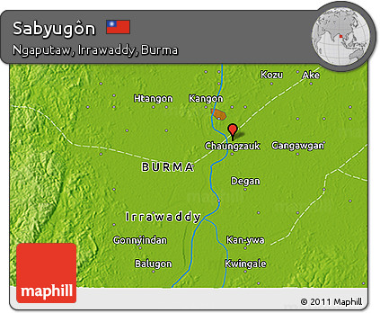 Physical 3D Map of Sabyugôn