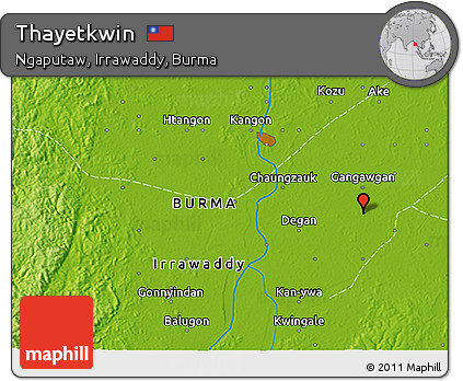 Physical 3D Map of Thayetkwin