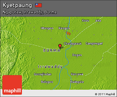 Physical 3D Map of Kyetpaung