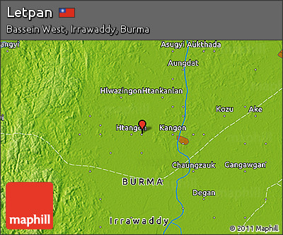 Physical 3D Map of Letpan