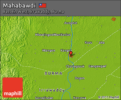 Physical 3D Map of Mahabawdi