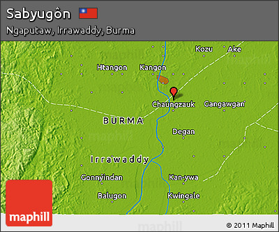 Physical 3D Map of Sabyugôn