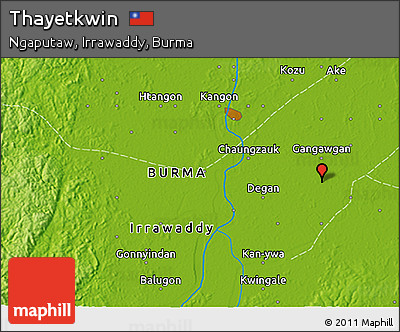 Physical 3D Map of Thayetkwin