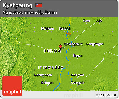 Physical 3D Map of Kyetpaung