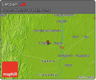 Physical 3D Map of Letpan