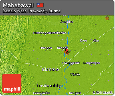 Physical 3D Map of Mahabawdi