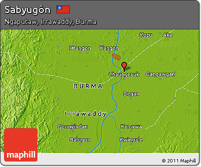 Physical 3D Map of Sabyugôn