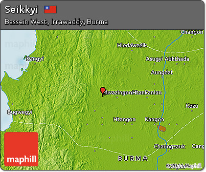 Physical 3D Map of Seikkyi