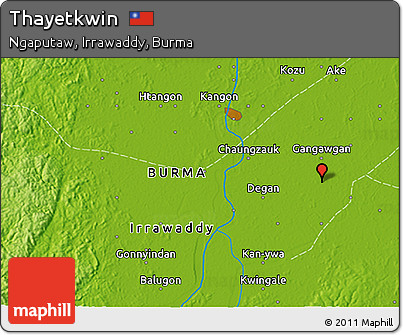 Physical 3D Map of Thayetkwin