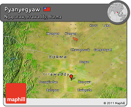 Satellite 3D Map of Pyanyegyaw