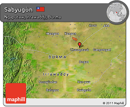 Satellite 3D Map of Sabyugôn