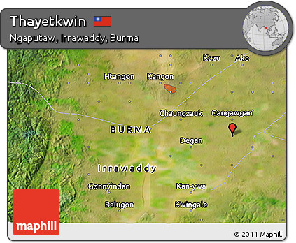 Satellite 3D Map of Thayetkwin