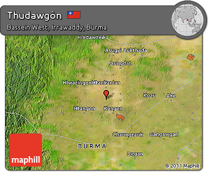 Satellite 3D Map of Thudawgôn