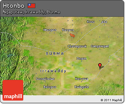 Satellite 3D Map of Htonbo