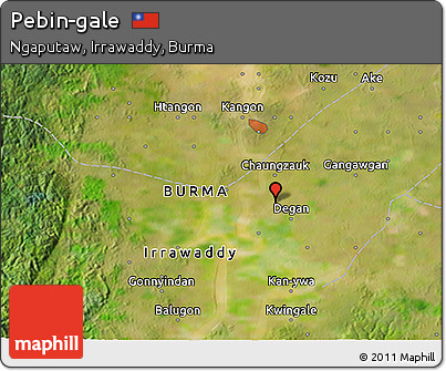 Satellite 3D Map of Pebin-gale