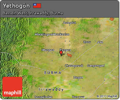 Satellite 3D Map of Yethogôn