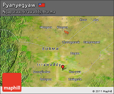 Satellite 3D Map of Pyanyegyaw