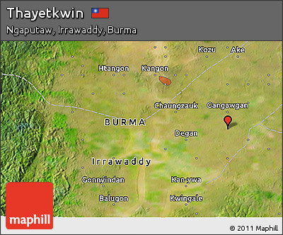 Satellite 3D Map of Thayetkwin