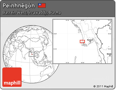 Blank Location Map of Peinhnēgôn