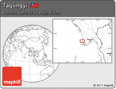 Blank Location Map of Tagôngyi