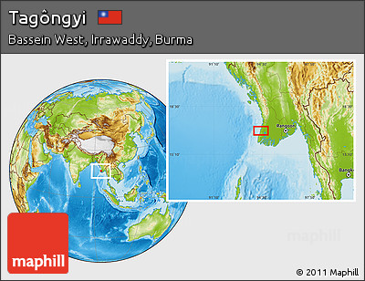 Physical Location Map of Tagôngyi