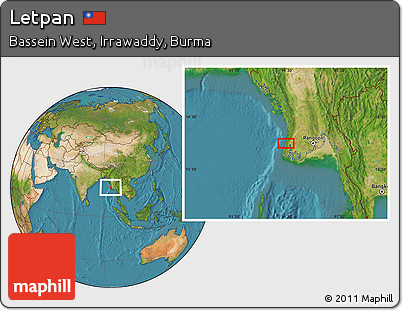 Satellite Location Map of Letpan