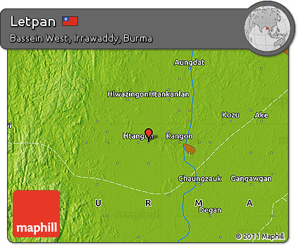 Physical Map of Letpan