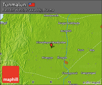 Physical Map of Tunmalun