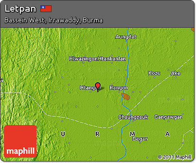 Physical Map of Letpan