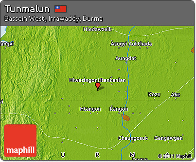 Physical Map of Tunmalun
