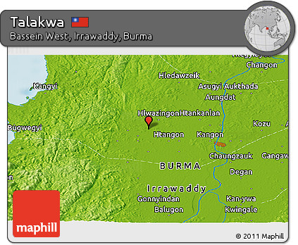 Physical Panoramic Map of Talakwa