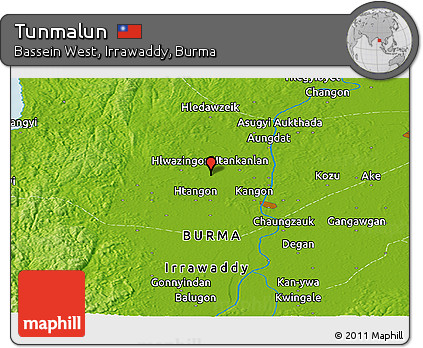 Physical Panoramic Map of Tunmalun