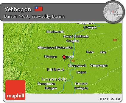 Physical Panoramic Map of Yethogôn