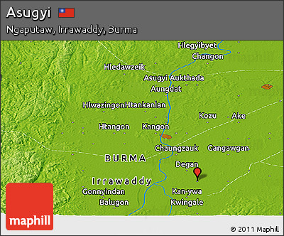Physical Panoramic Map of Asugyi