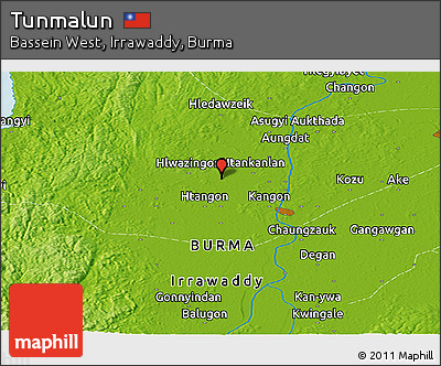 Physical Panoramic Map of Tunmalun